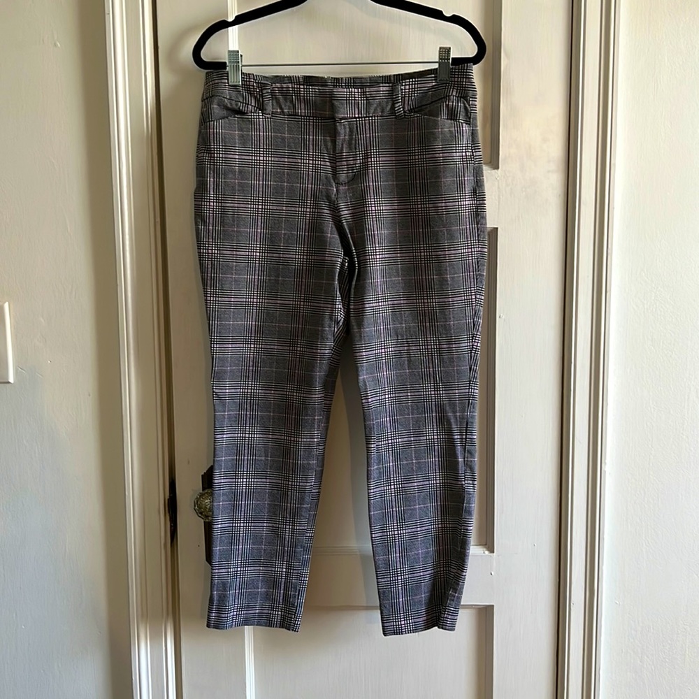 Old Navy Pixie pants (black, white, grey, pink plaid)